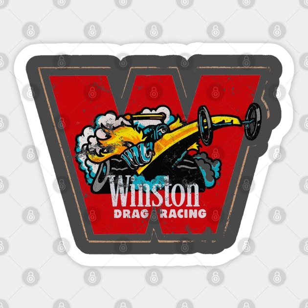 Winston Drag racing Sticker by retrorockit